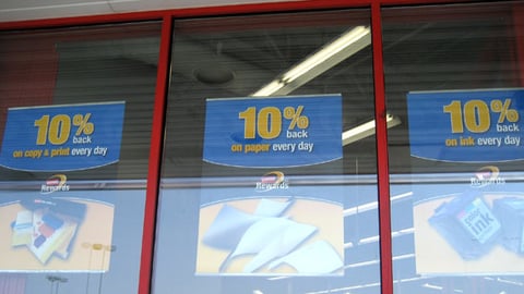 Staples Rewards Window Signs