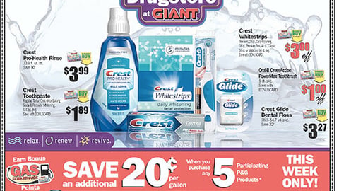 Giant P&G Gas Rewards Feature