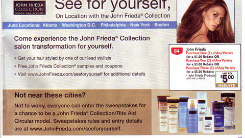 John Frieda Rite Aid Sweeps Feature