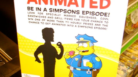 7-Eleven The Simpsons' Sweeps Counter Card