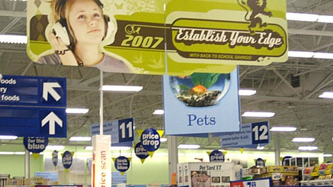 Meijer Back-to-School Ceiling Banner