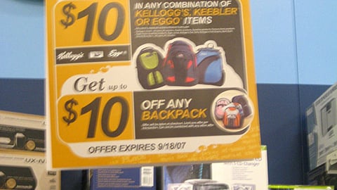 Meijer/Kellogg Back-to-School Aisle Violator 