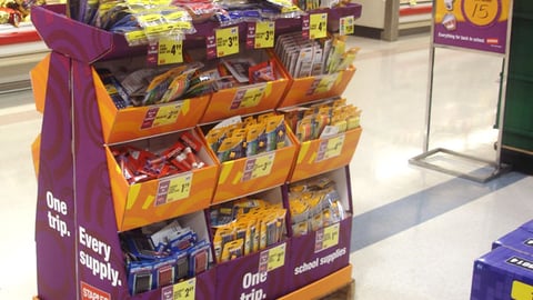 Stop & Shop Staples Half-Pallet Display