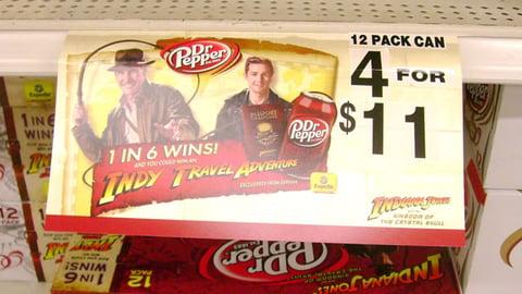 Dr Pepper 'Indiana Jones' Shelf Sign
