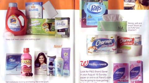 Walgreens P&G brandSaver Direct Mail Feature