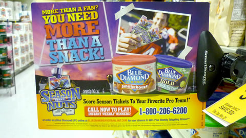 Blue Diamond 'Season to Get Nuts' Shelf Talker