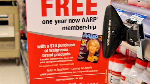 Walgreens AARP Magazine Shelf Talker