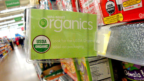 Walmart Organics Shelf Tag