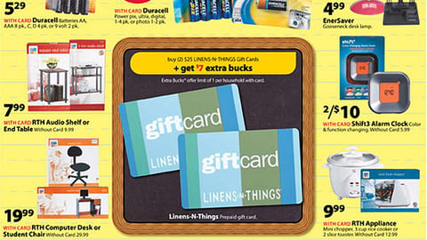 CVS Linens 'N Things Gift Card Feature