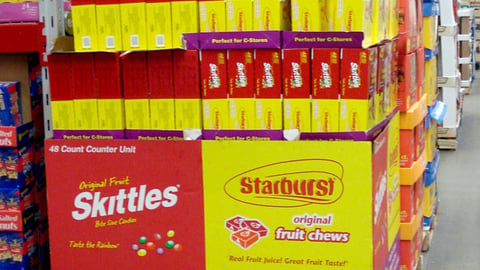 Sam's Club Skittles Flexible Display Pallet