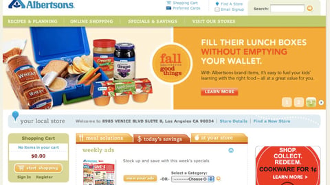 Albertsons 'fall into good things' Online Ad