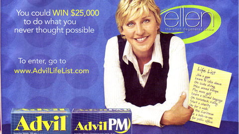 Rite Aid Advil 'Life List" Feature