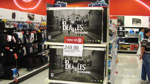 Target 'The Beatles: Rock Band' Endcap