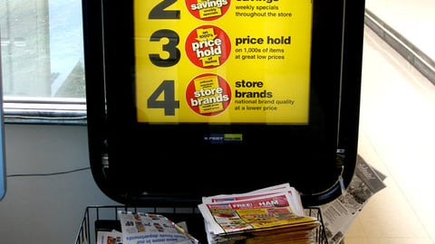 Pathmark '4 Ways to Save' Stanchion Sign