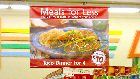 Food Lion 'Meals for Less' Ceiling Sign