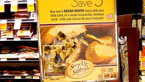 Kraft Safeway Sandwich Rebate Stanchion