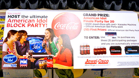 Coca-Cola Jewel-Osco 'American Idol' Shelf Sign