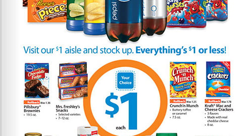 Walmart $1 Aisle Feature
