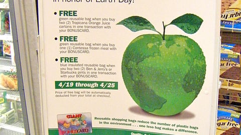 Giant Earth Day Reusable Bag Stanchion