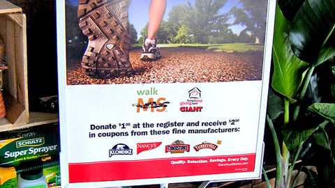 Giant Walk MS Fundraising Stanchion
