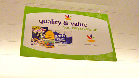 Giant 'Real Deal' Store Brand Ceiling Sign
