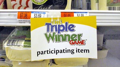 Stop & Shop 'Triple Winner Game' Shelf Sign