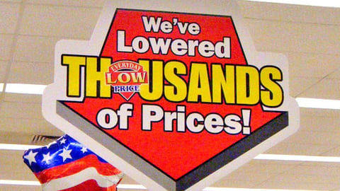 Giant Everyday Low Price Ceiling Sign