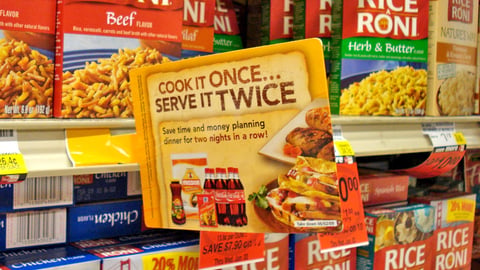 Safeway 'Cook It Once' Shelf Sign