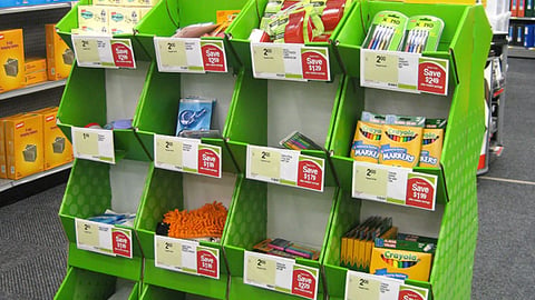 Staples 'Hot Deals!' Half-Pallet Display