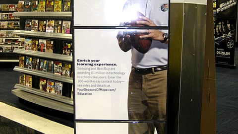 Samsung Best Buy 'Four Seasons of Hope' Stanchion