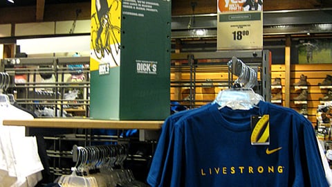 Dick's Nike 'Hope Rides Again' Shelf Sign