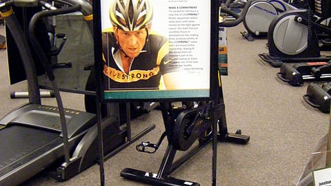 Dick's Livestrong Fitness Stanchion Sign