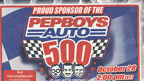 Pep Boys NASCAR Sweeps Feature