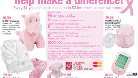 Linens 'n Things Breast Cancer Awareness Feature