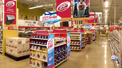 Office Depot 20th Anniversary Signage