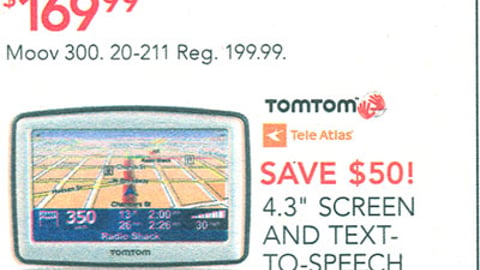 RadioShack GPS Feature
