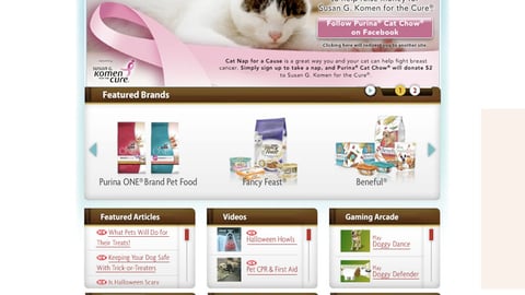 Walmart Purina 'Cat Nap for a Cause' Microsite