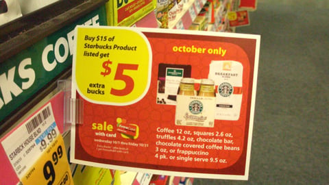 CVS Starbucks Extra Bucks Sign