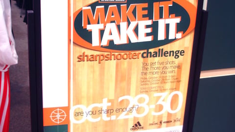 Dick's 'Make It Take It Challenge' Stanchion Sign