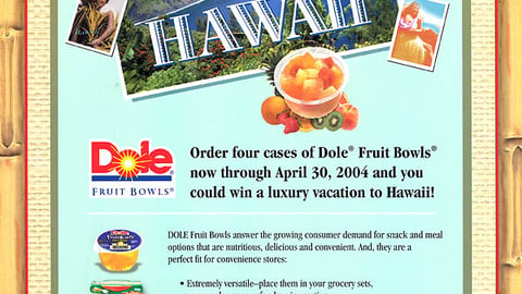 Dole Hawaiian Vacation Trade Promotion