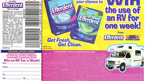 Efferdent 'RV' FSI