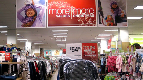 Sears 'More Values. More Christmas' Ceiling Banner