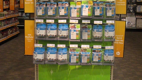 OfficeMax HP Ink Holiday Endcap 