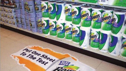 Bounty Re-Launch Floor Cling