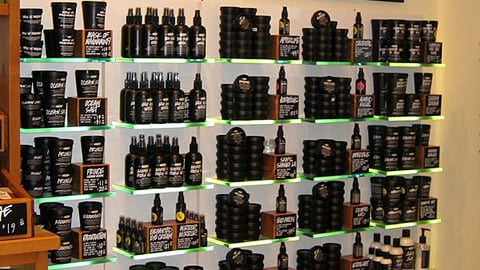 Lush Skincare Slatwall