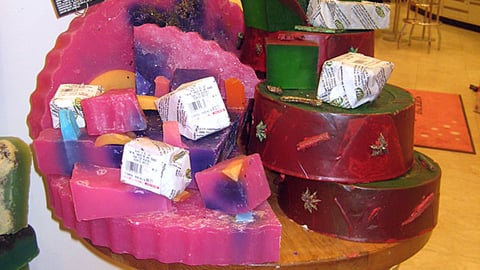 Lush Soap Tabletop Display