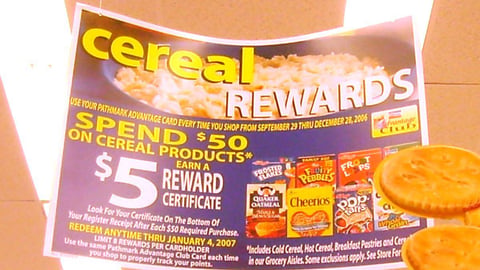 Pathmark 'Cereal Rewards' Ceiling Hanger