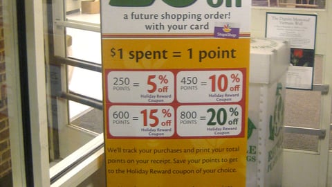 Stop & Shop 'Holiday Rewards' Stanchion