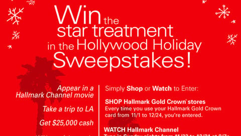 Hallmark Sweepstakes Counter Card