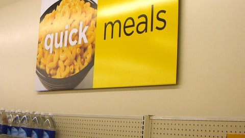 Dollar General 'Quick Meals' Wall Sign
